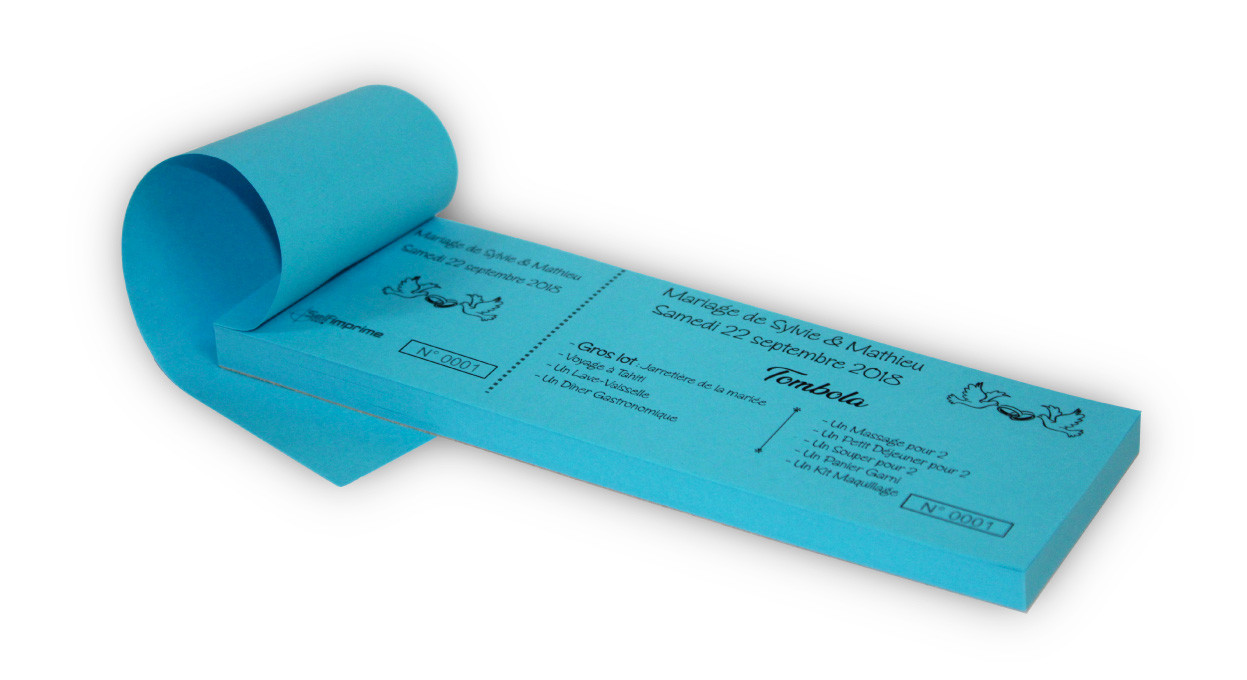 Carnet de Ticket Tombola Association – Perfo et souche